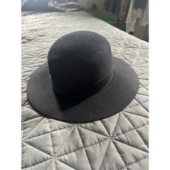 NWT Kangol Black Wool Trans Saxon Brim Hat Sz Med - Picture 4 of 6